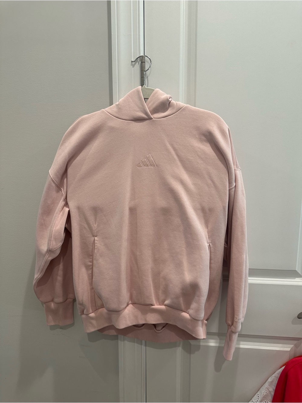 Adidas Women’s Light Pink Hoodie and Pants Set